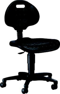 Arbeitsstuhl TEC 20 Sitz PU-Schaum schwarz Sitzhöhe 420-550 mm mit Rollen