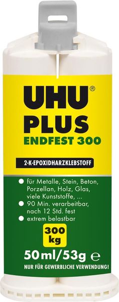 2-KomponentenepoxidkleberPLUS ENDFEST 300 Doppelkammer-Kartusche 50ml UHU