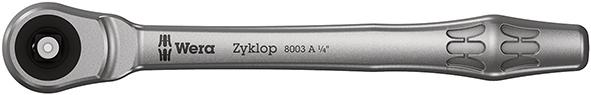 Durchsteck-Knarre 1/4" ZYKLOP metal push Wera