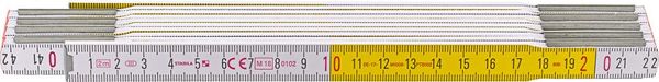 Gliedermaßstab Buche 3mx16mm weiß-gelb Stabila