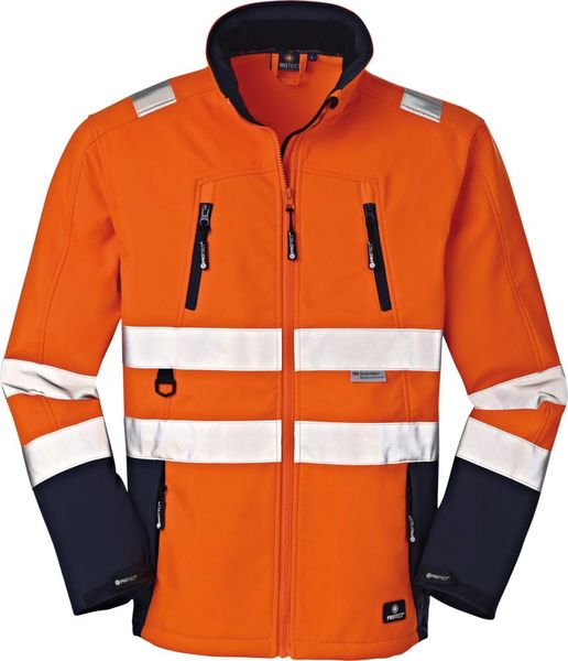 JackePittsburgh,Softshellleuchtorange/navy,Gr.S