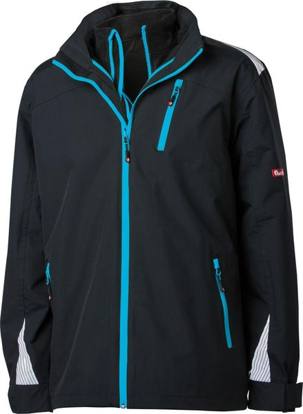 FORTIS 3-in-1Jacke 24, schw./türkis,Gr.XL