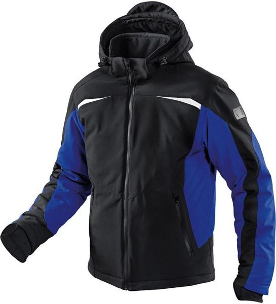 Winterjacke, Softshell, Gr. M, schw./kbl.blau