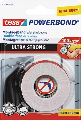 TESA POWERBOND ULTRA STRONG 1,5 M : 19 MM