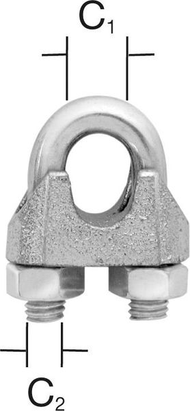 Seilklemme bis 6 mm verz. 2 St.