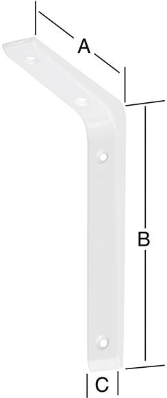 Alu-Konsolstütze 100X150 mm weiß