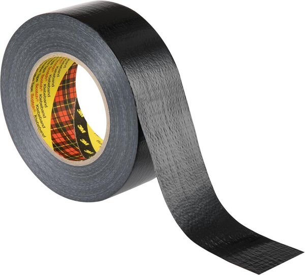 Formflexibles Universal Gewebeklebeband 2904 Schwarz, 48 mm x 50 m 3M"