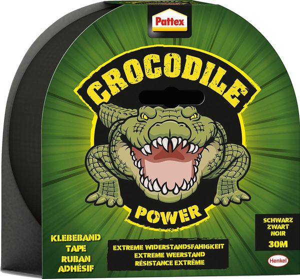 Pattex Crocodile Klebeband schwarz 30m