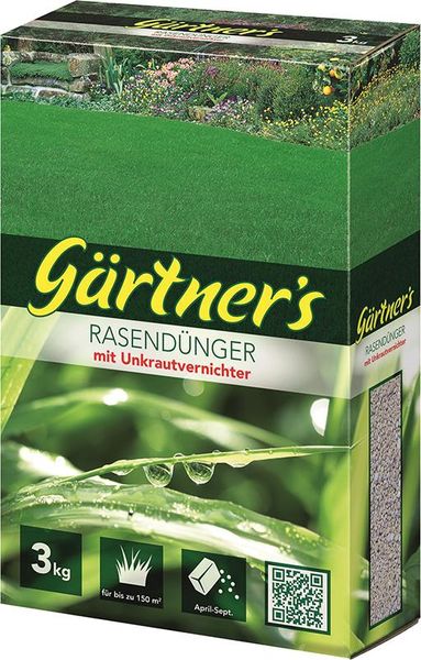 Rasendünger +Unkrautvern.3 kg Gärtners