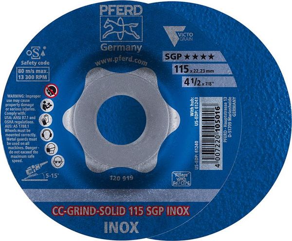 Schleifscheibe CC-Grind Solid SGP INOX 115mm PFERD