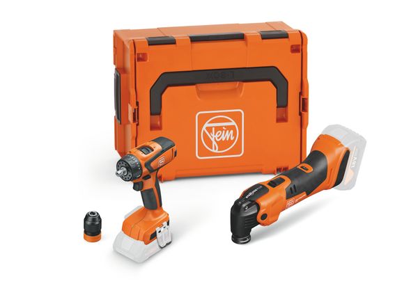 FEIN Vorteils-Combo Akku MULTIMASTER AMM 500 & Akku-Bohrschrauber ASCM 18 QSW AS