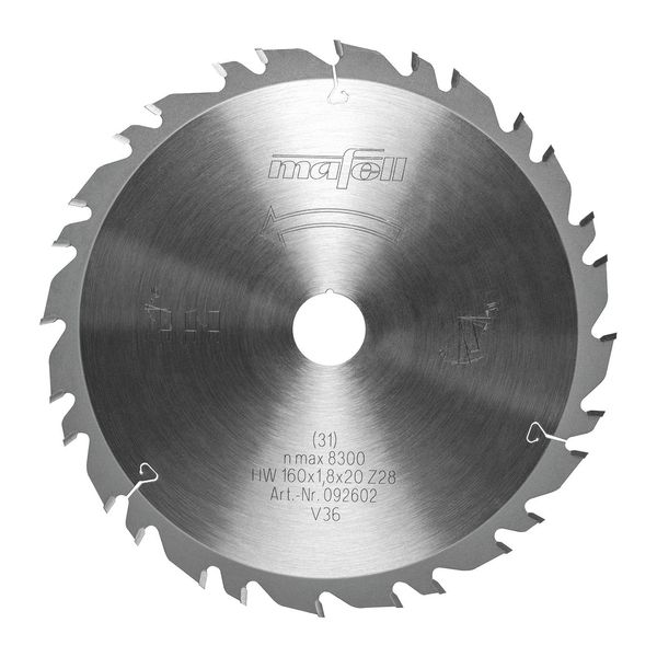 Sägeblatt KSB-WU160 GT, HW, 160 x 1,8 x 20mm, Z28-4, 3WZ/FZ