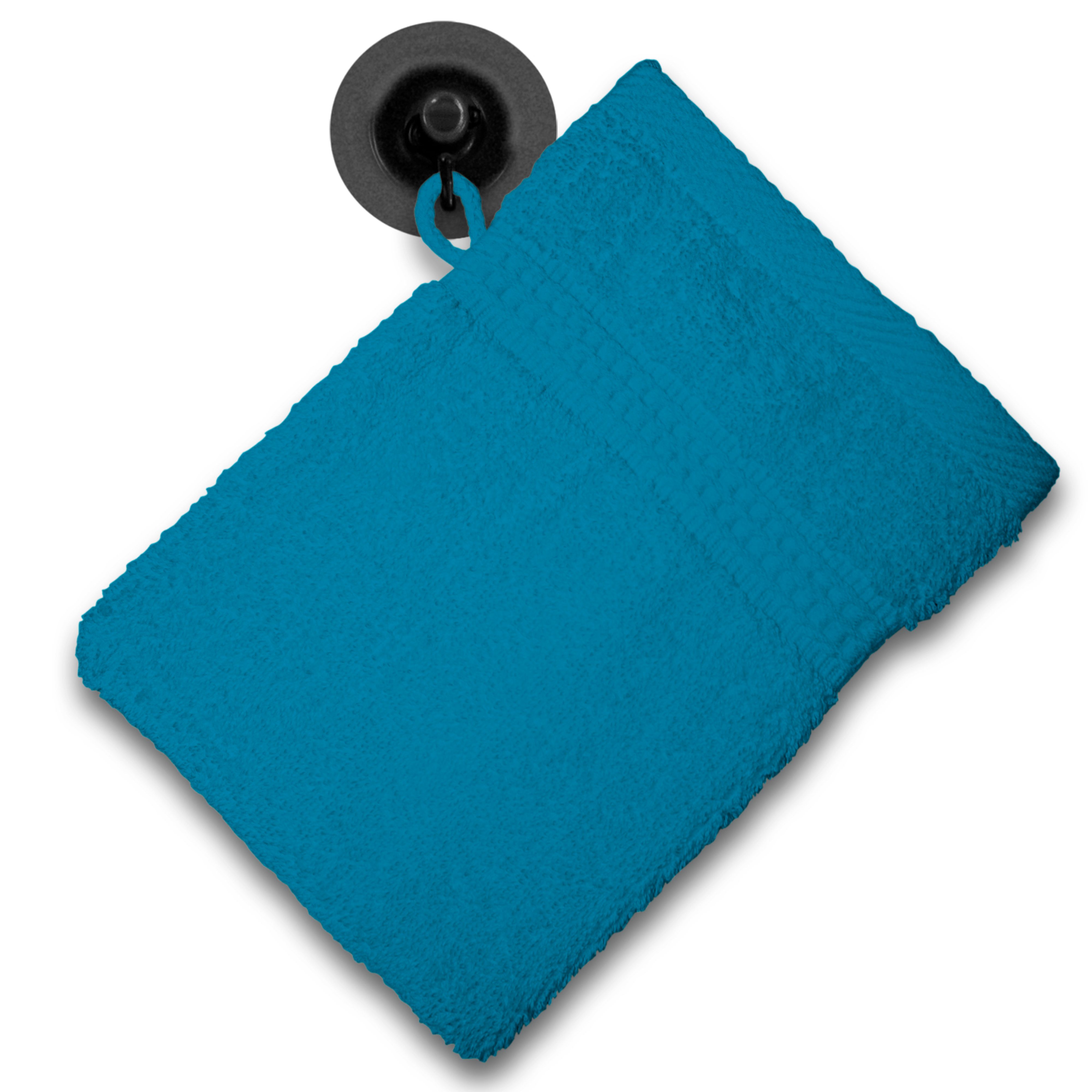 Waschhandschuh marineblau mit Anker Waschlappen