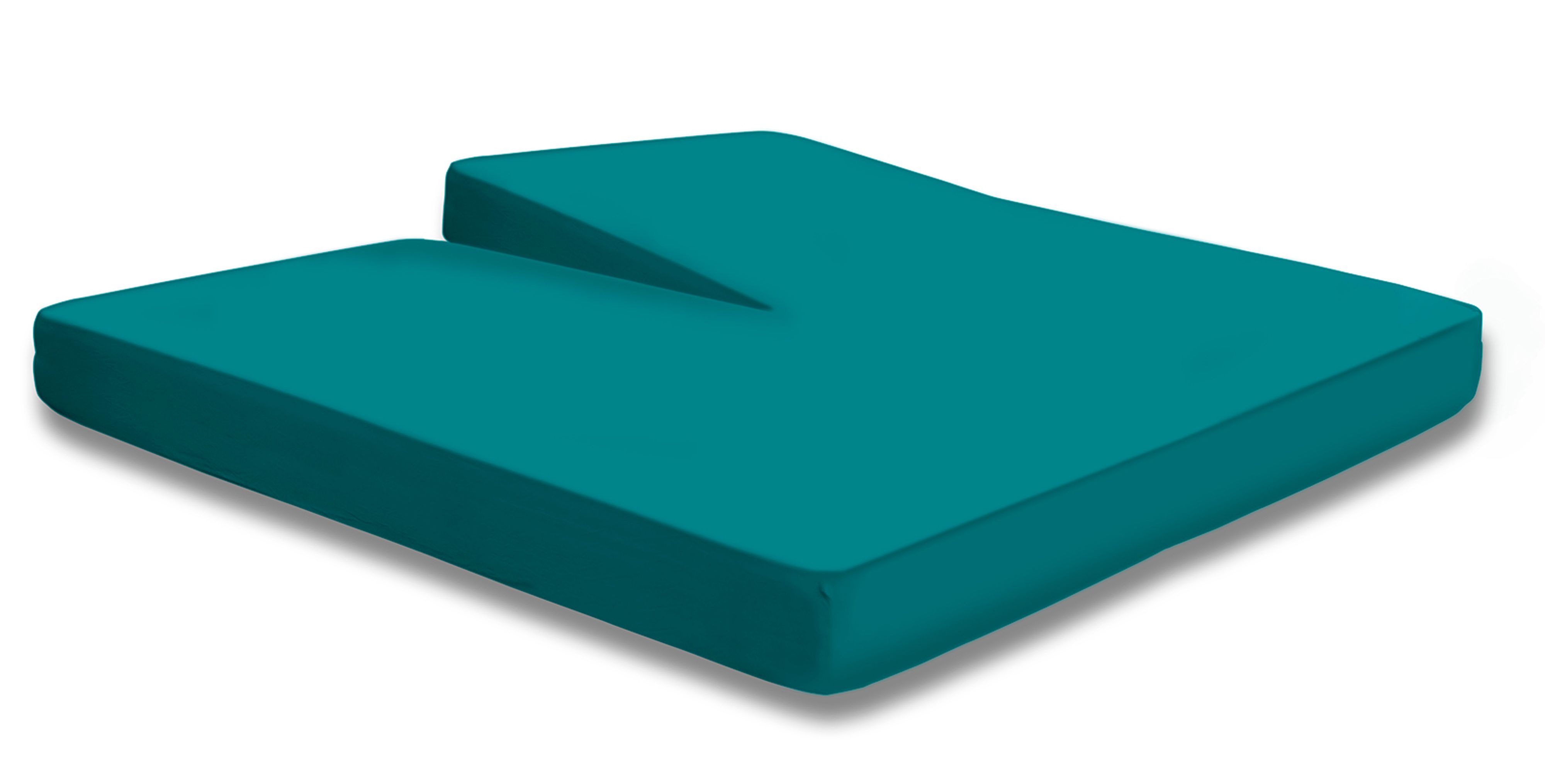 2 Split Topper Spannbettlaken petrol 180x200 200x200 cm Heavy Jersey