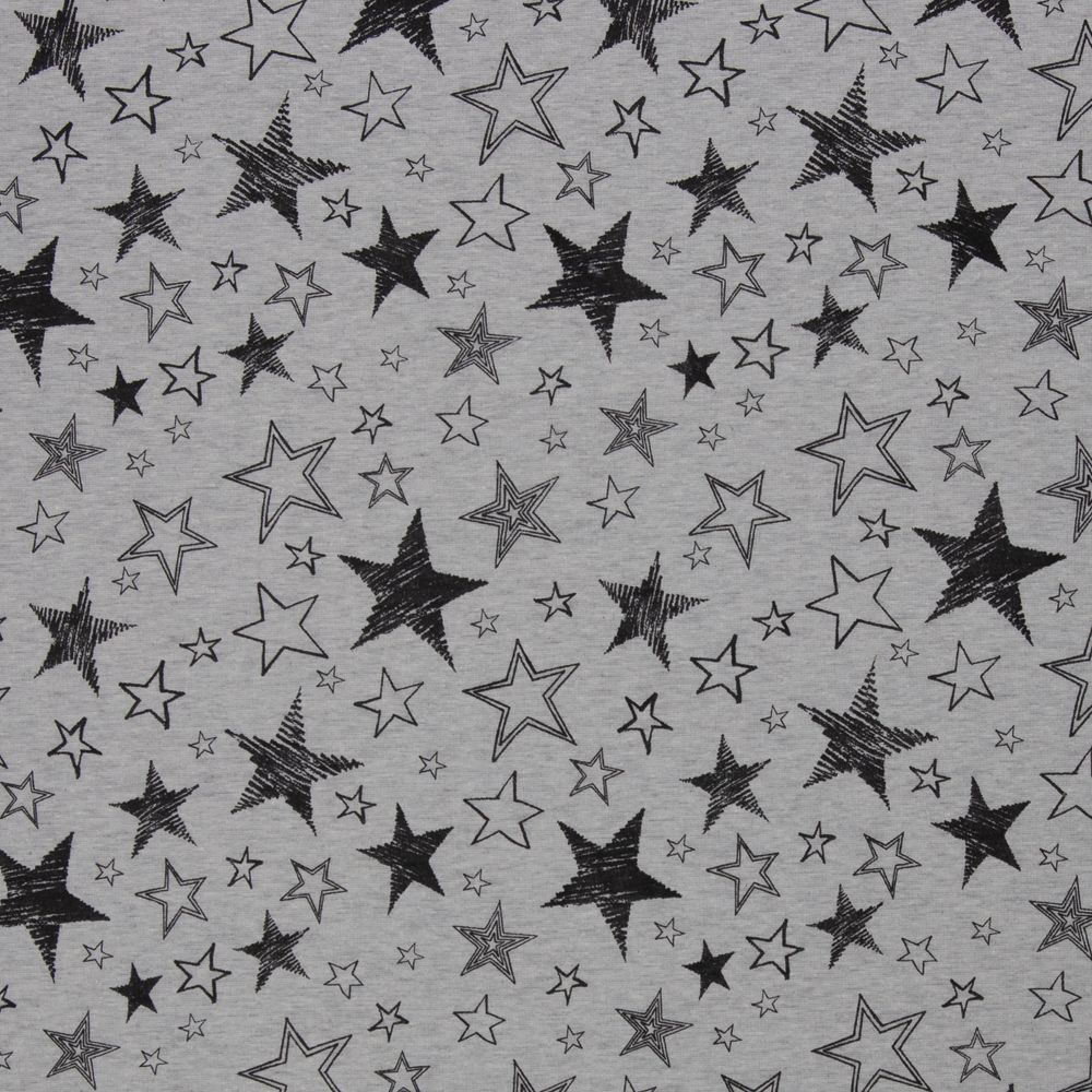 Swafing,Fleece,Sterne,grau,Alpenfleece