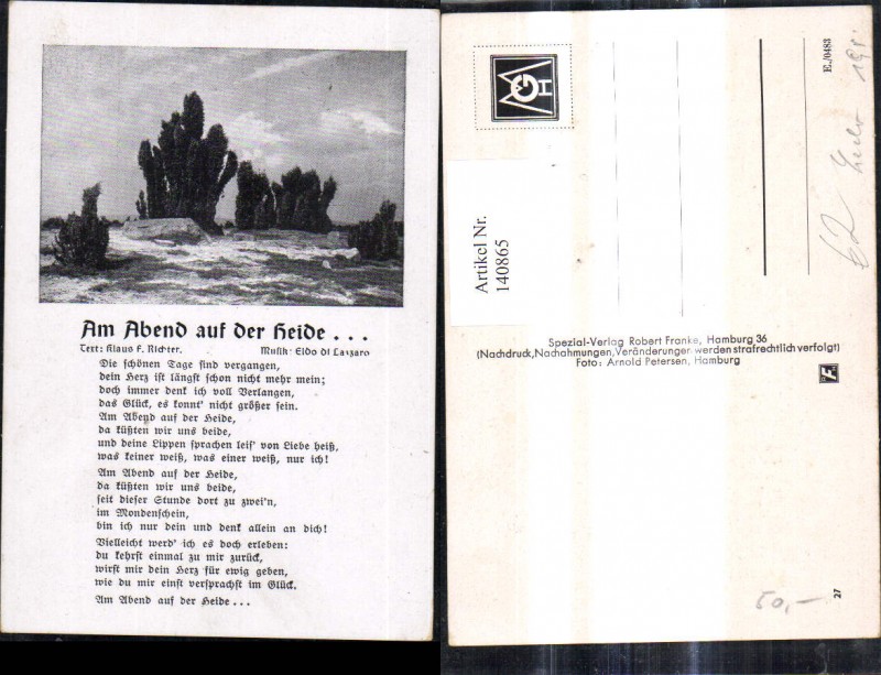 Am Abend Auf Der Heide Text