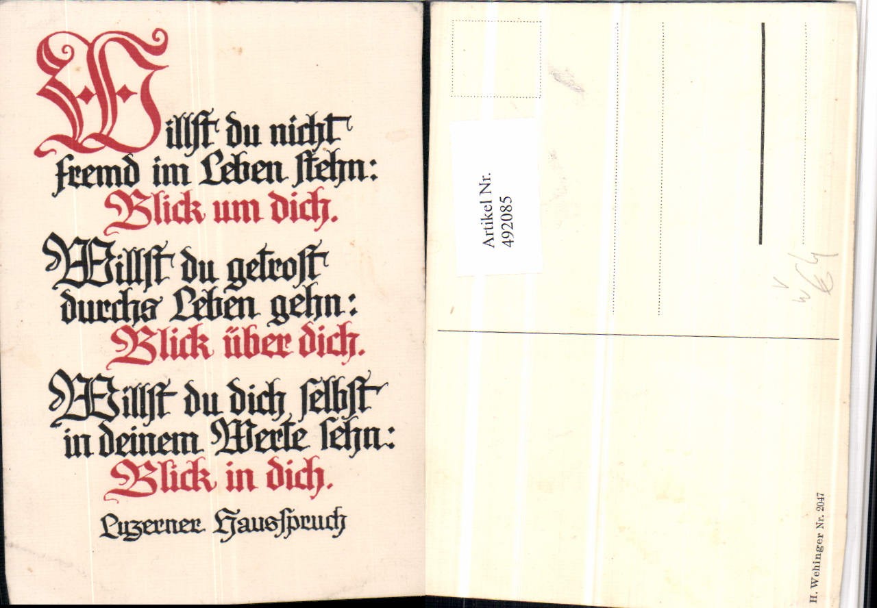 492085luzerner Hausspruch Gedicht Spruch Text Pub H