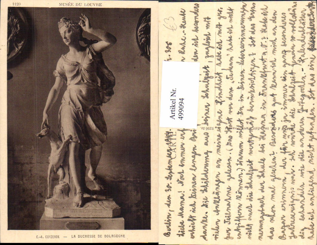 499094,Plastik Figur Skulptur C. A. Coyzevox La Duchesse de Bourogne