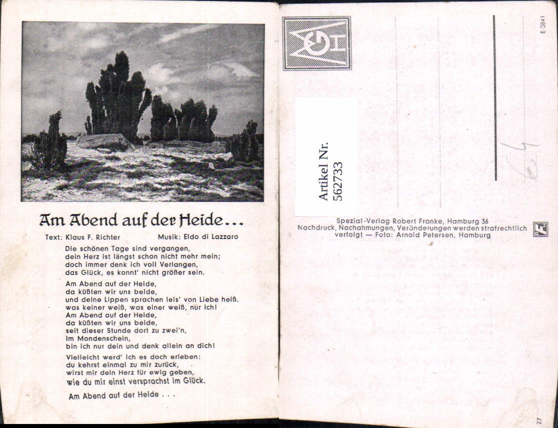 Am Abend Auf Der Heide Text