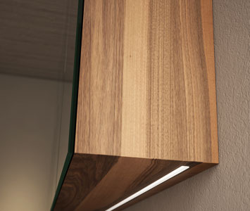 Spiegelschrank mit Holzkorpus