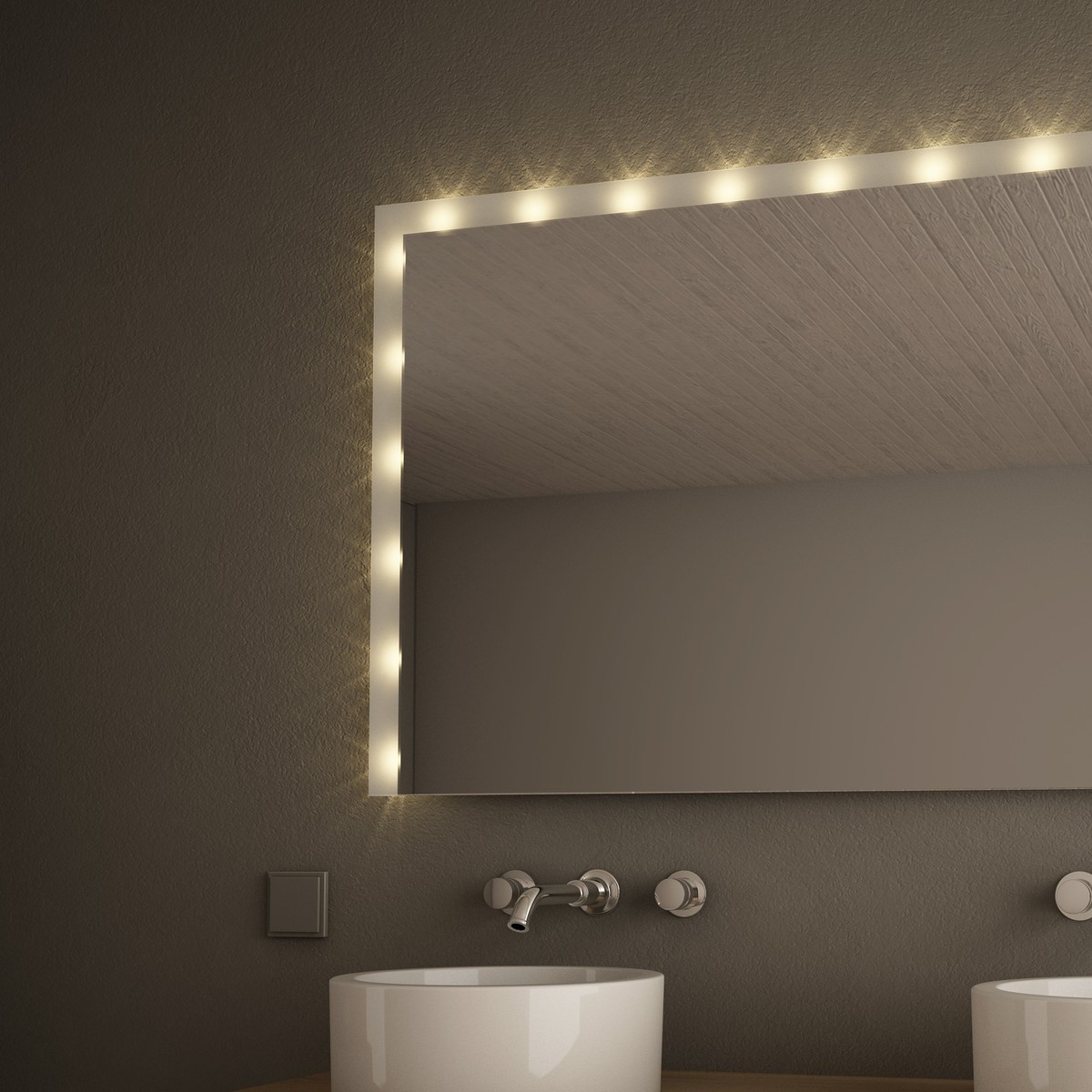 Wandspiegel mit Licht Apopheles 989703114