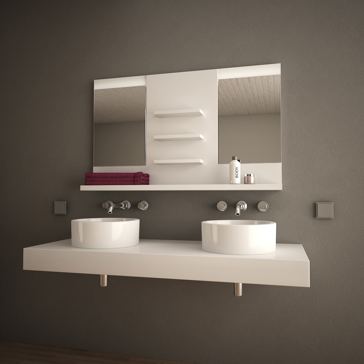 Spiegelmöbel mit Ablagen Farina 989705175