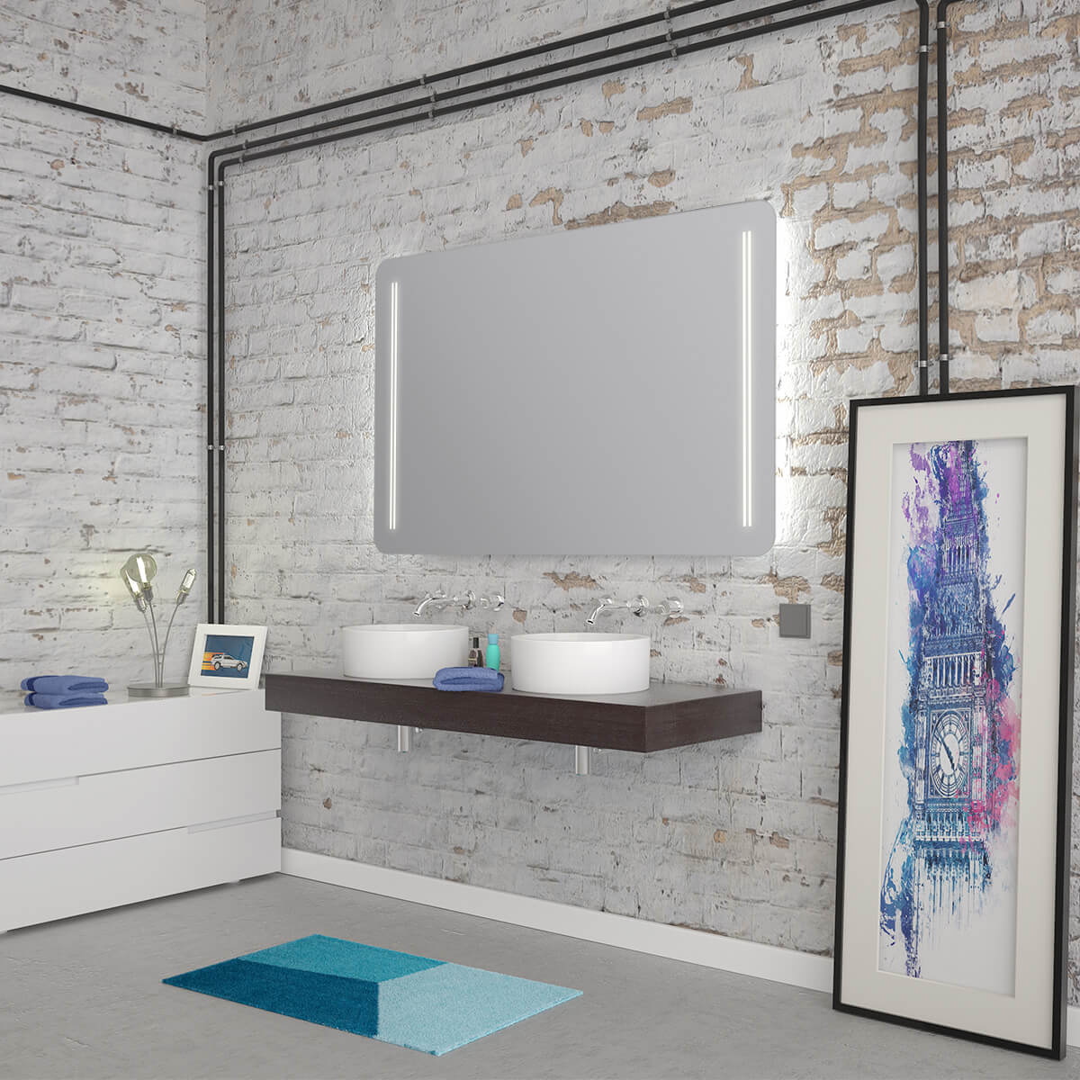 Spiegel mit abgerundeten Ecken Axenia 989709759