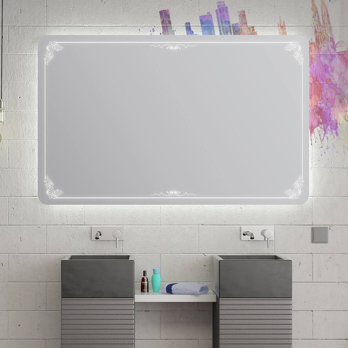 Spiegel mit abgerundeten Ecken Jana 989709761