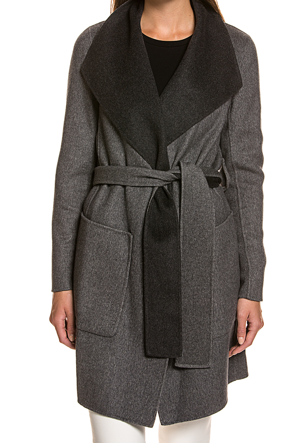 michael michael kors belted wrap coat