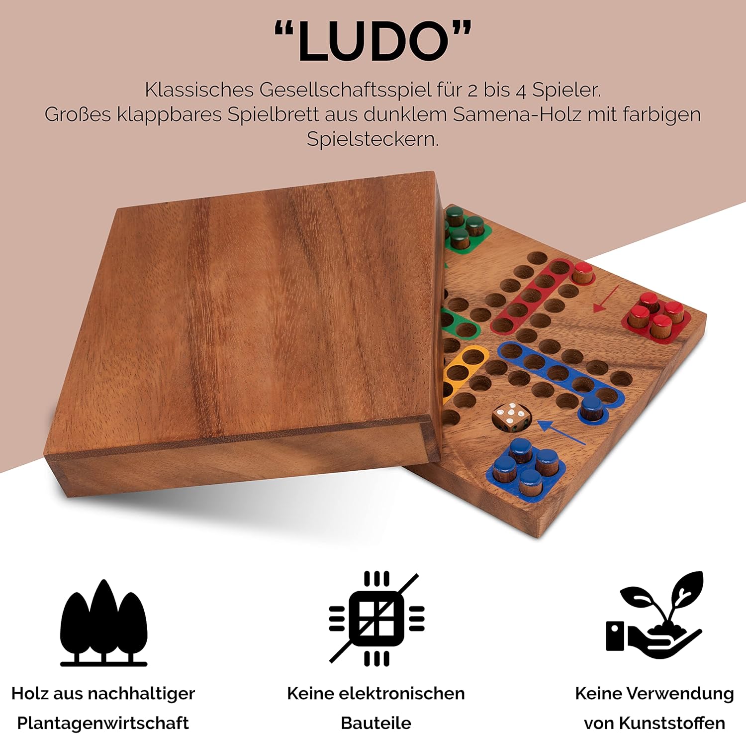 LOGOPLAY Ludo Piccolo Gioco da Viaggio 16 X 16 cm