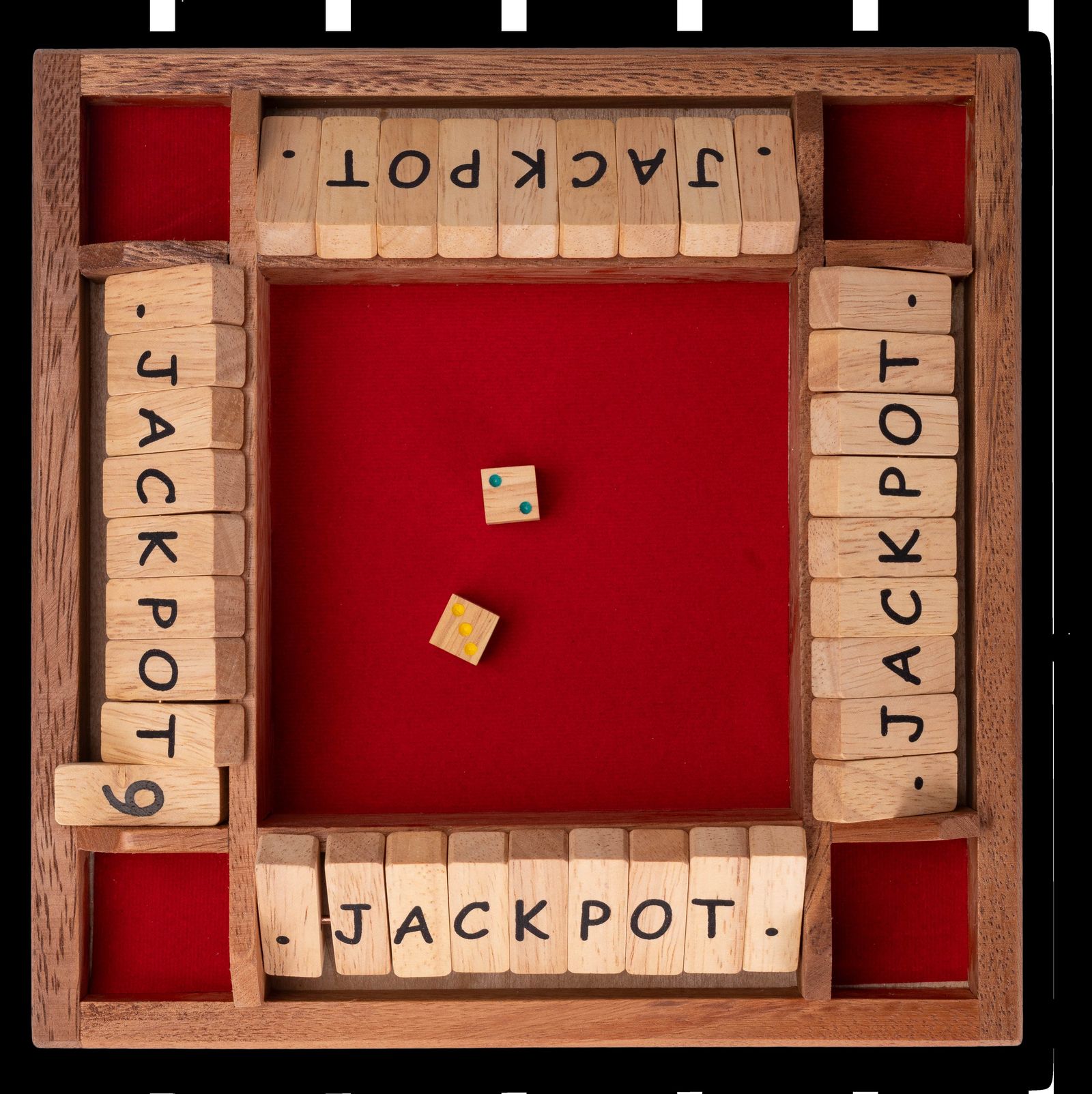 LOGOPLAY Jackpot Gr. XL Shut The Box Klapspel Dobbelspel Gezelschapsspel Speelbox Van Hout 2184066858