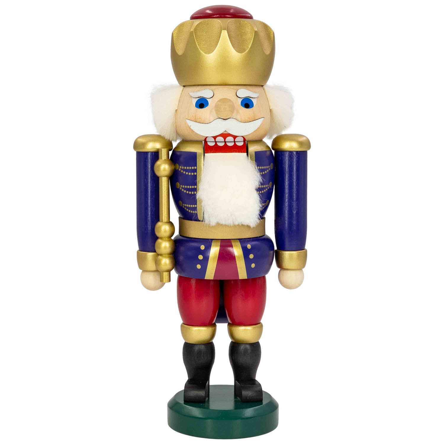 Nussknacker König Exklusiv 25 cm indigo-himbeer