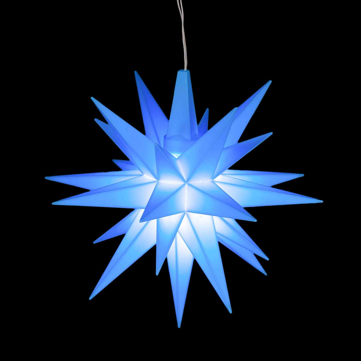 Herrnhuter Stern  13 cm, blau | Seiffener Volkskunst