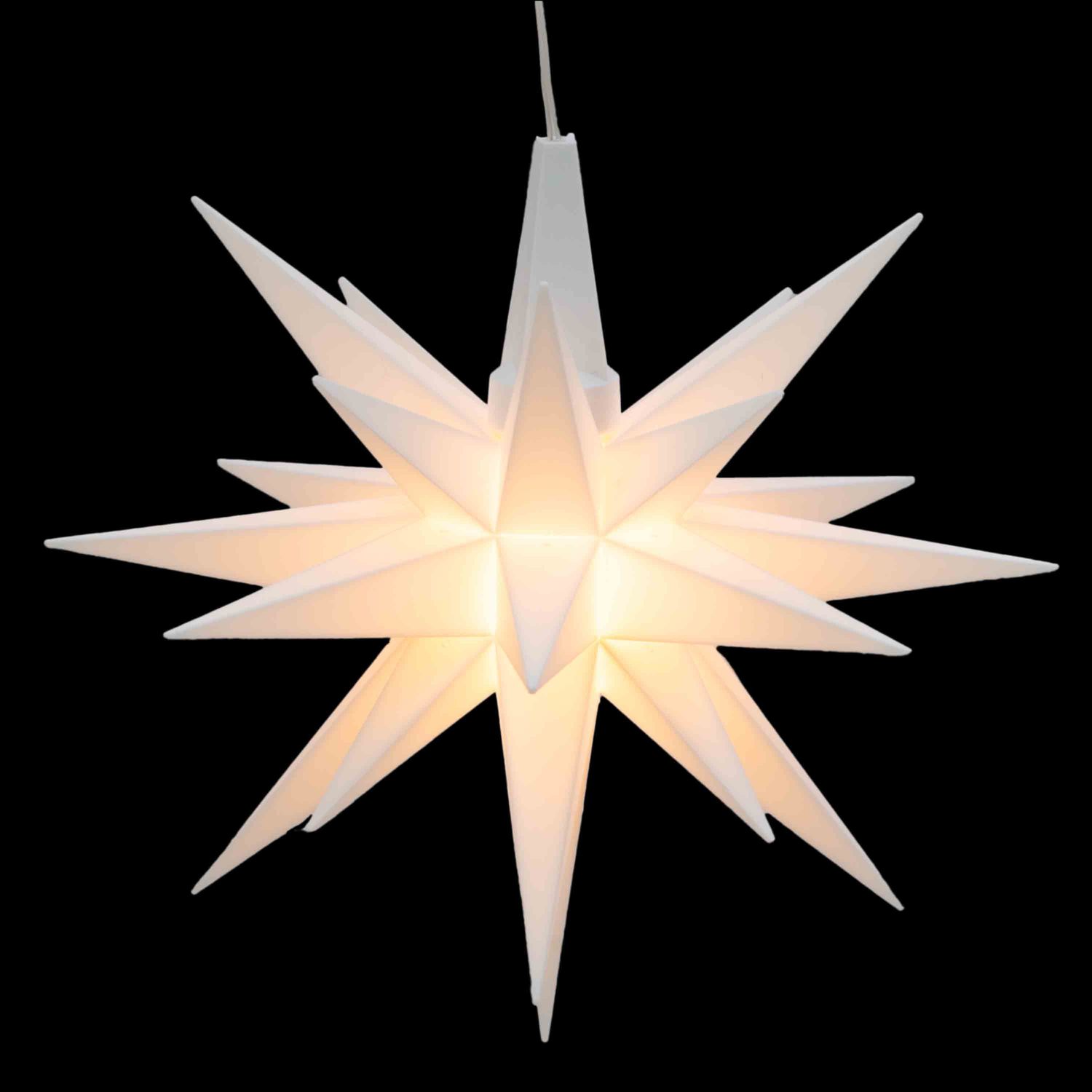 Herrnhuter Stern Kunststoff  13 cm mit LED wei