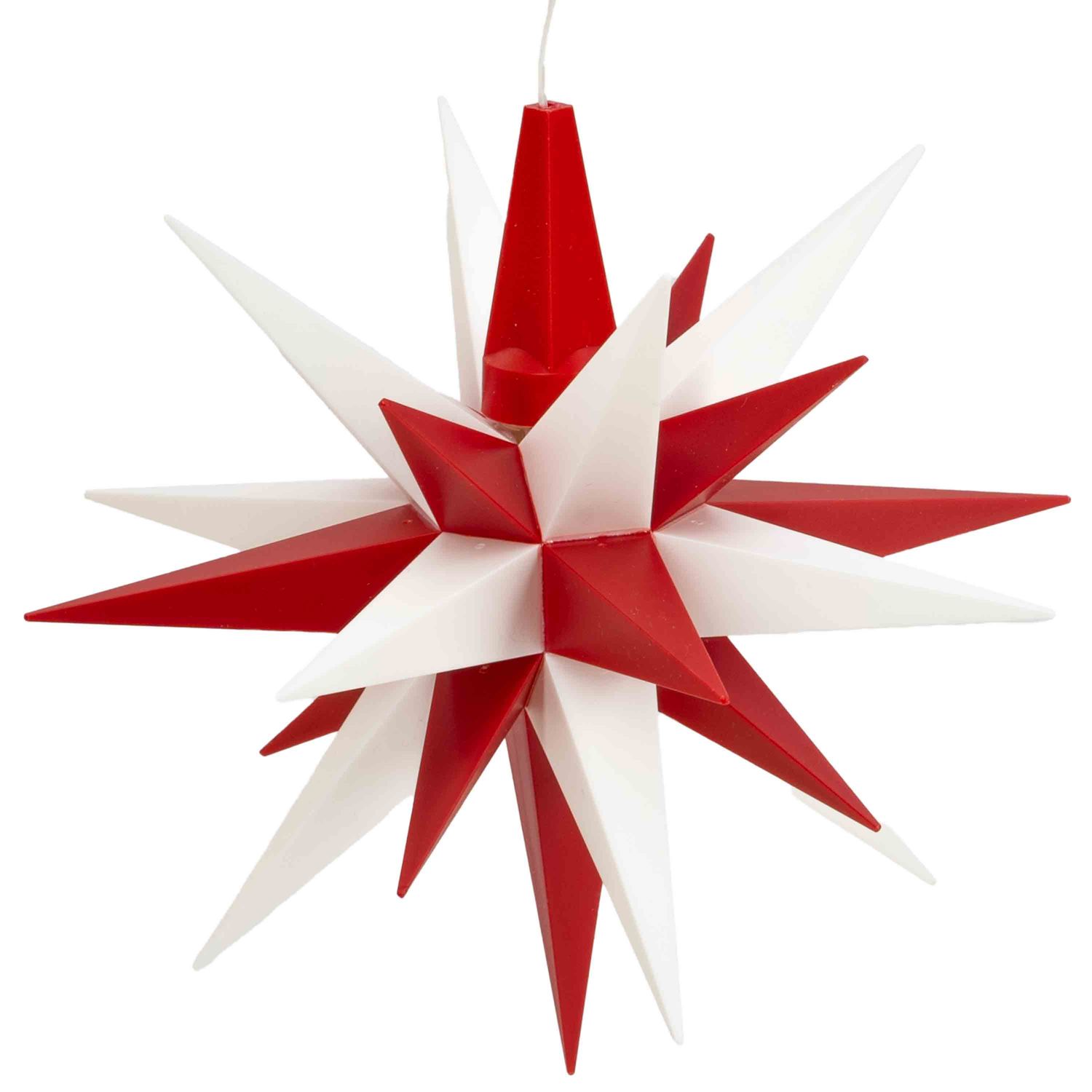 Herrnhuter Stern  13 cm, wei/rot | Seiffener Volkskunst