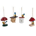 Vogelhaus farbig 4 Stück