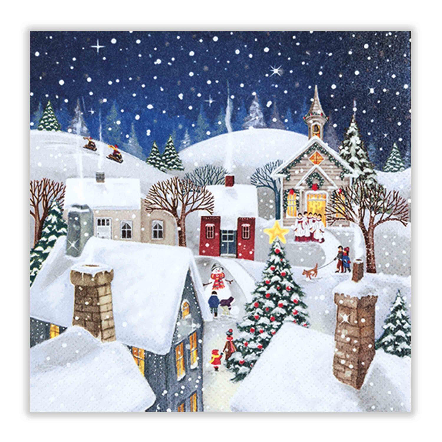 Selldorado Weihnachtsservietten - 40 Stück Servietten Weihnachten Motiv