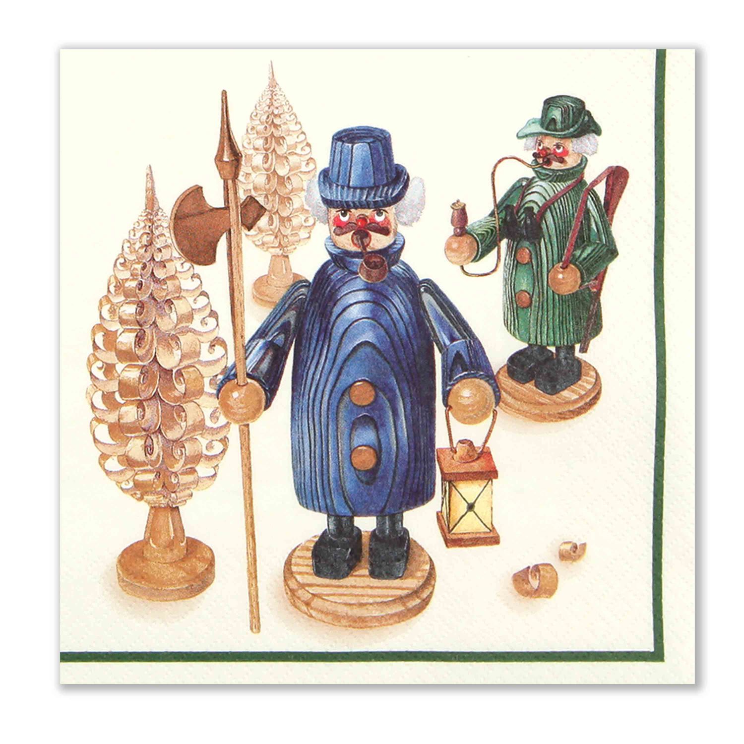 Home Fashion Weihnachts Servietten 33x33 cm Seiffener Volkskunst