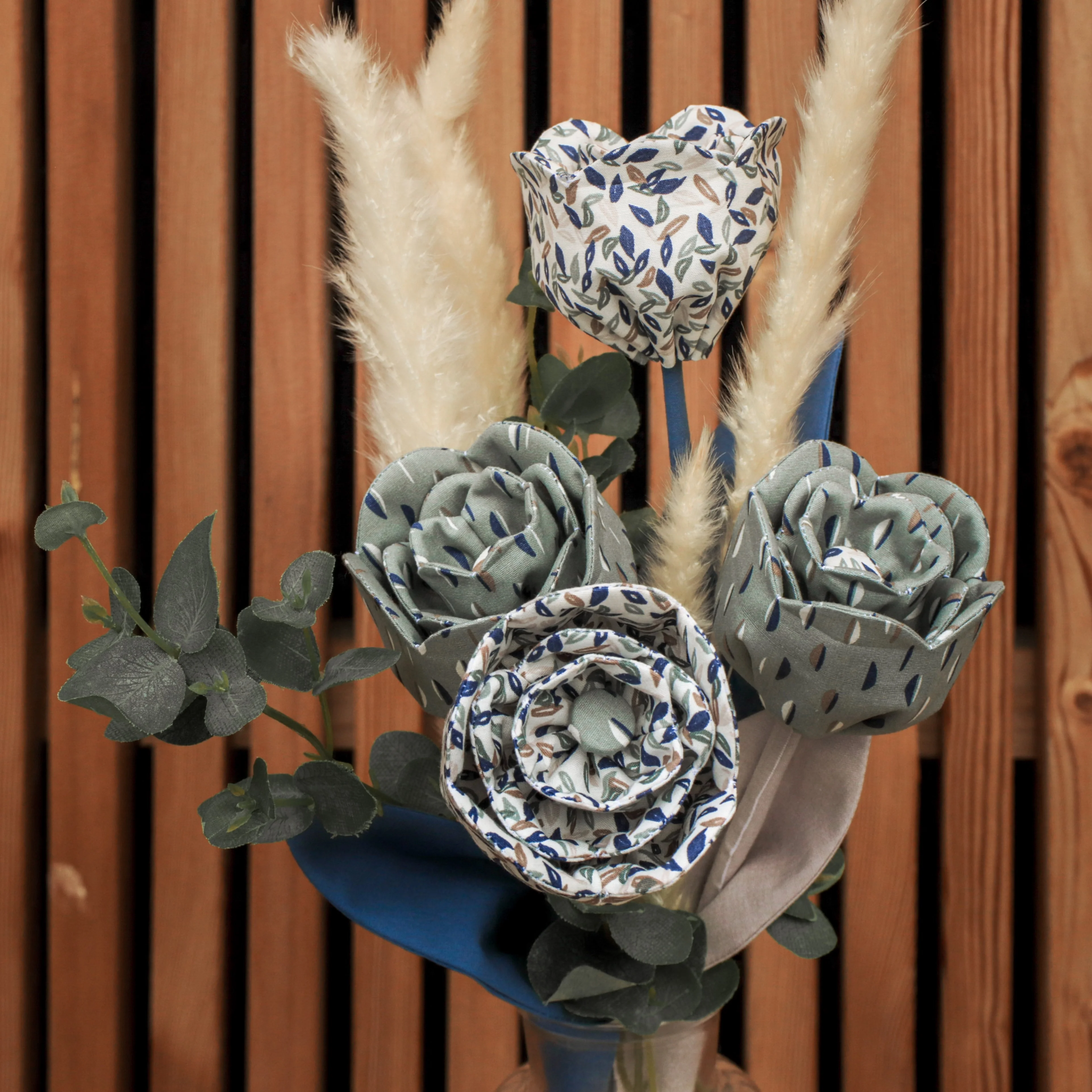 Genähte Rosen aus Baumwoll Popeline