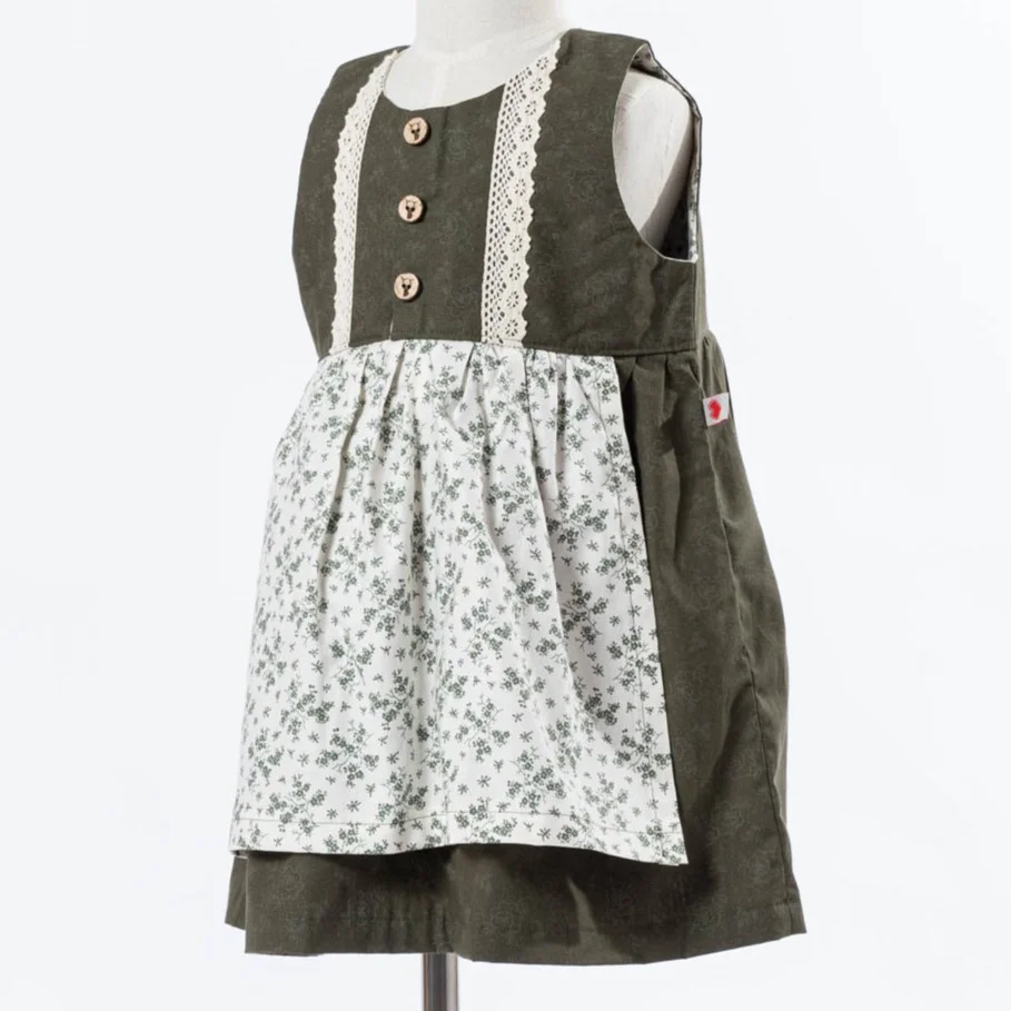 Kinder Dirndl aus Baumwoll Popeline