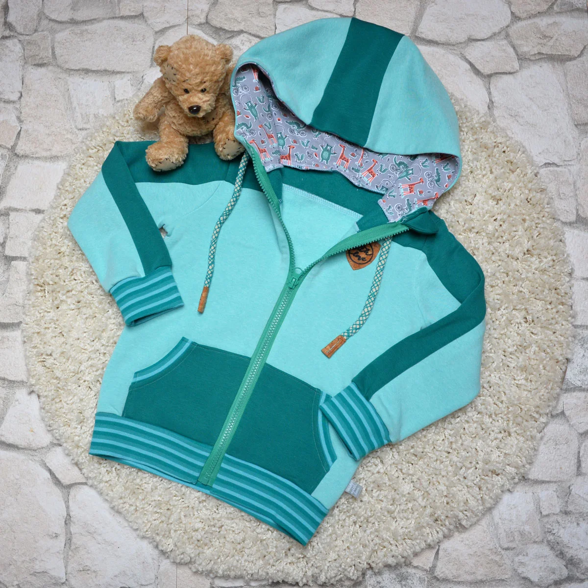 Kinder Sweat Jacke mit Reißverschluss