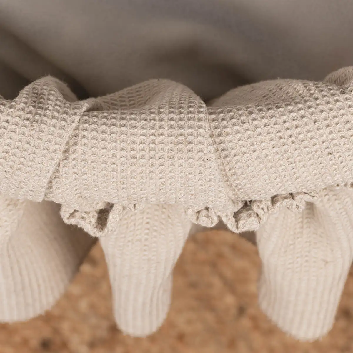 Detail Nest Stubenwagen aus Waffelpique in Beige