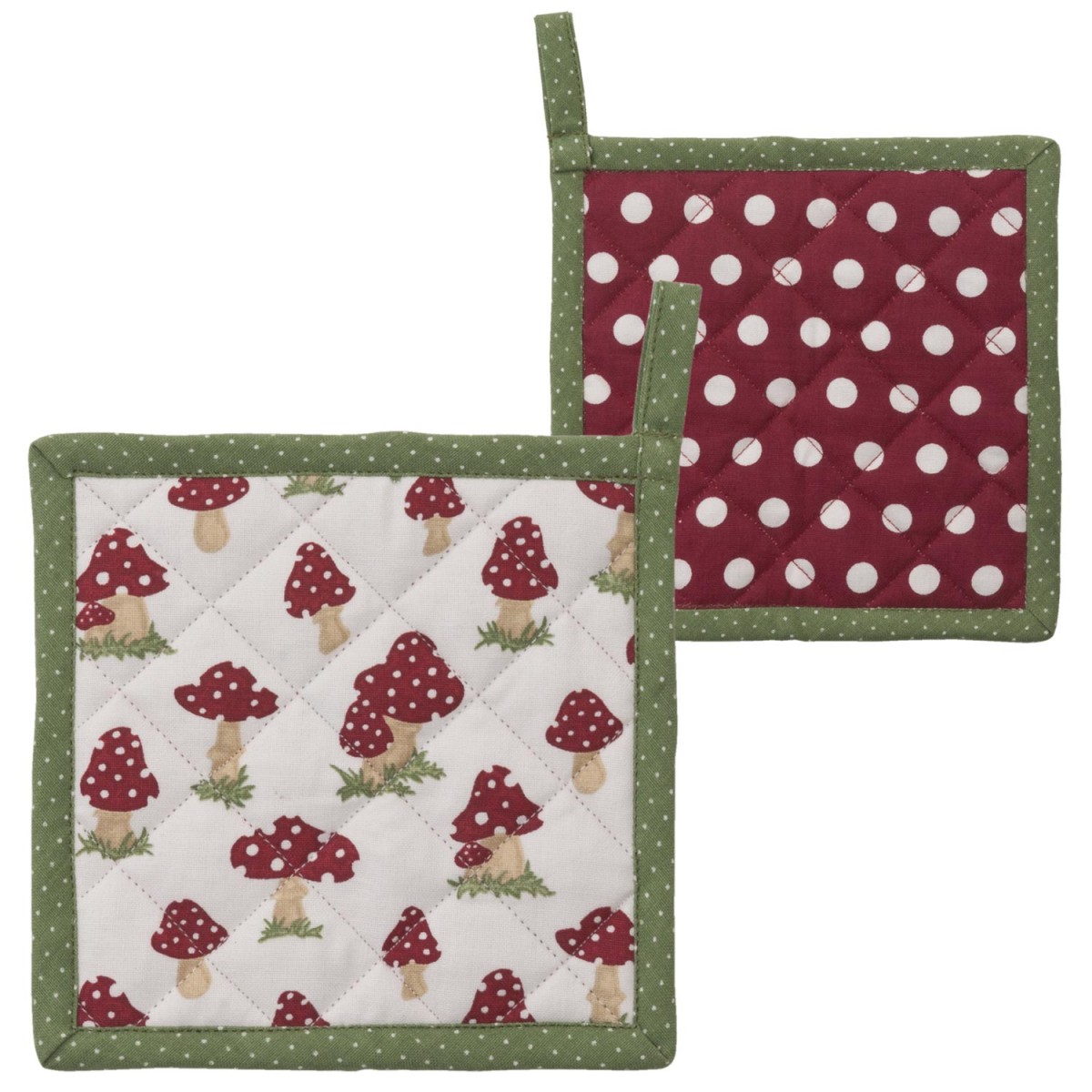 Cosiesnest Weihnachts Ofenhandschuhe Set - 2-tlg. Mit Eulen & Schneeflocken Design