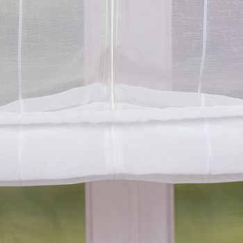 Raffrollo Rollo Schlaufen weiß transparent mit Streifen 100x140cm |  meine-stoffe.de - Stoffe Meterwaren Nähzubehör kaufen -