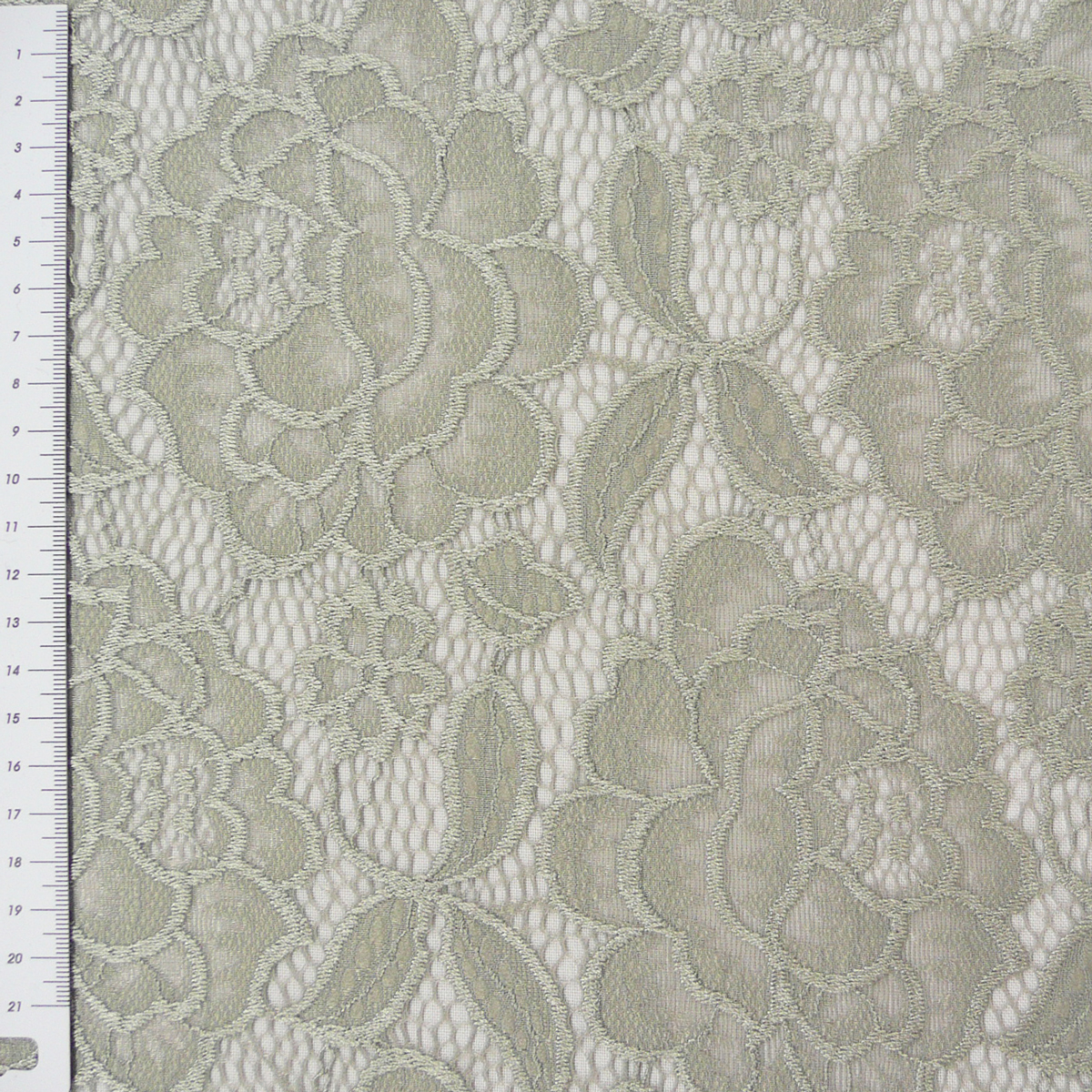 Bekleidungsstoff Elastische Spitze Blumen mit Wellen Abschluss beidseitig schwar