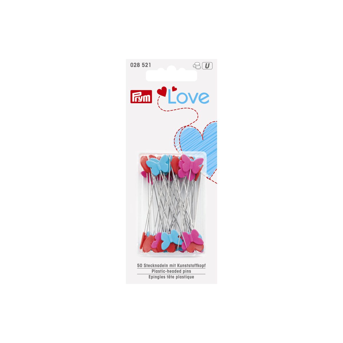 Stecknadeln MS 103 silberfarbig 0,65 x 26 mm