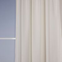 Thermo Vorhang mit Schlaufenband Kälte- und Hitzeschutz einfarbig woll weiß  135x245cm
