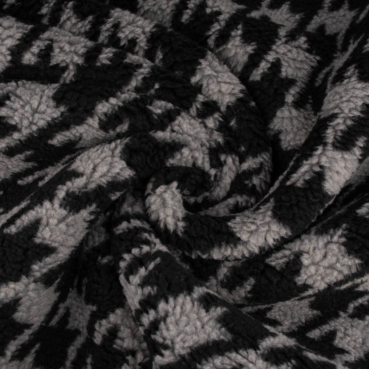 82098-Fellimitat-Kunstfell-Teddypluesch-Hahnentritt-grau-schwarz-1-45m ...