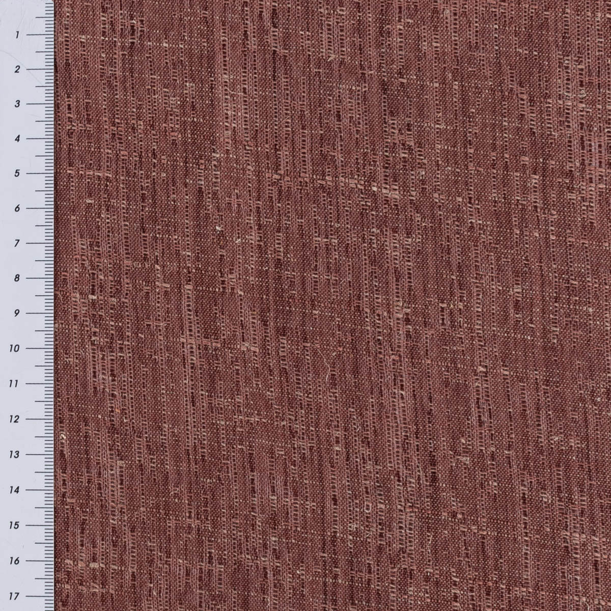 Gardinenstoff Leinenstruktur Leon Eco nachhaltig halbtransparent uni  meliert rot 148cm Breite