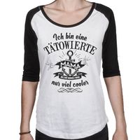 Ich bin eine tätowierte Mama - Ladies 3/4 Contrast Raglan Tee Ich bin eine tätowierte Mama - Ladies 3/4 Contrast Raglan Tee